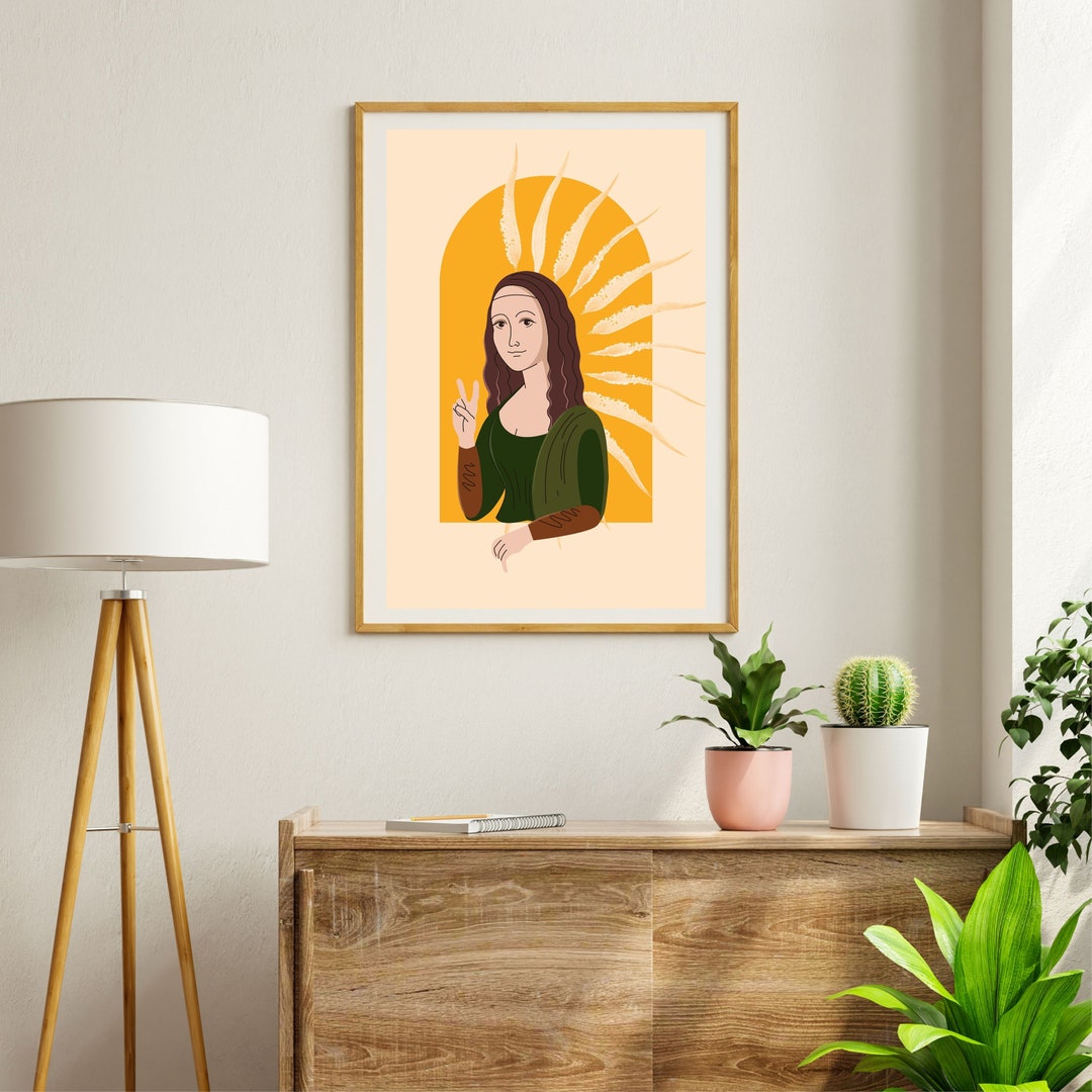 Mona Lisa Wall Art Printable Mona Lisa Wall Art Mona Lisa Etsy