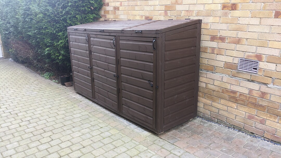 Triple Wheelie Bin Storage Etsy UK