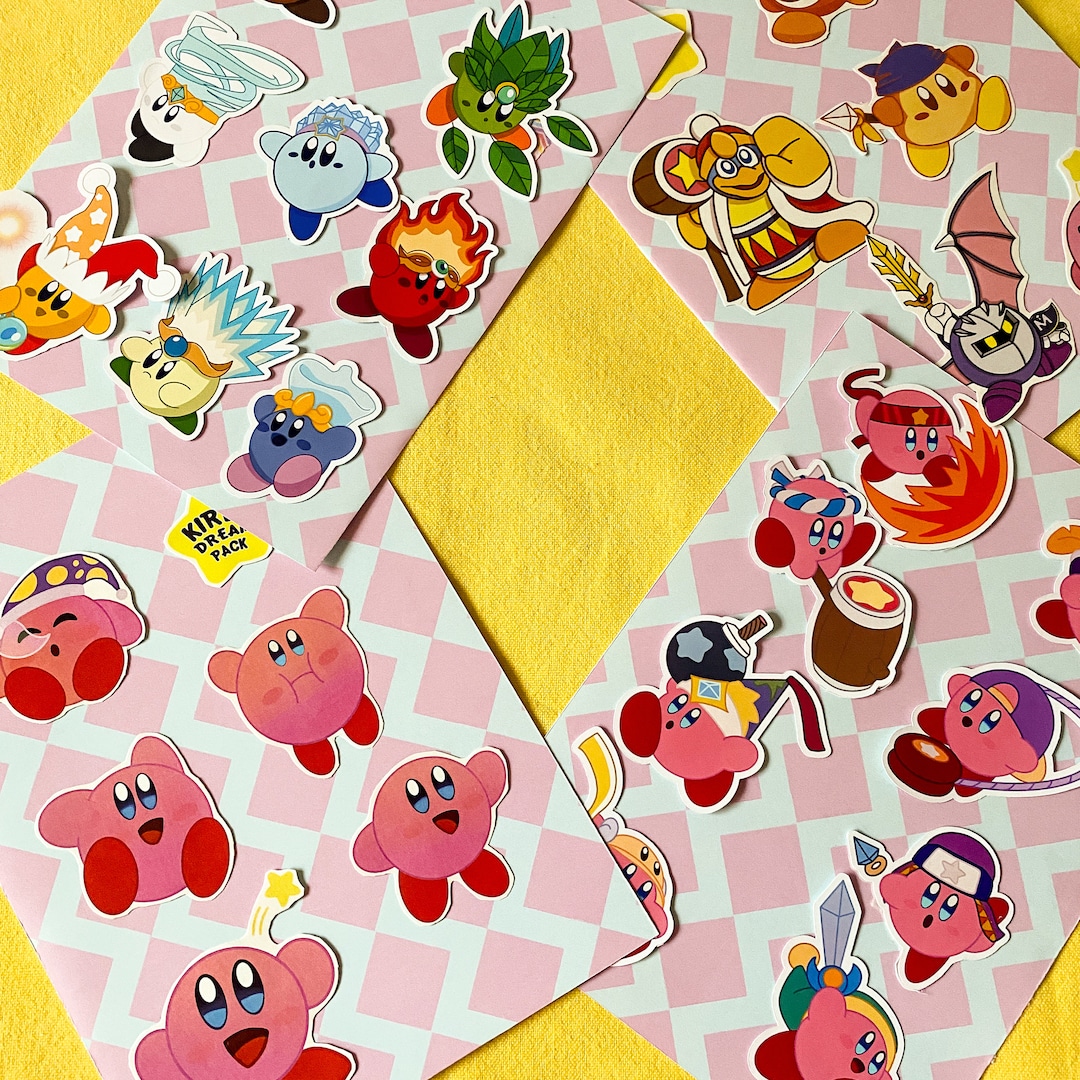 Kirby Stickers Pack / Dream Kirby Kirby & Friends Elemental Kirbys Copy