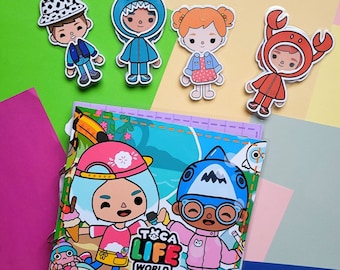 Toca Boca Life World, Clothes, Busy Book Deutsch, Play book for children, Montessori development book