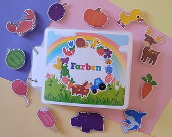 Busy Book English, Play book for children, Montessori development book