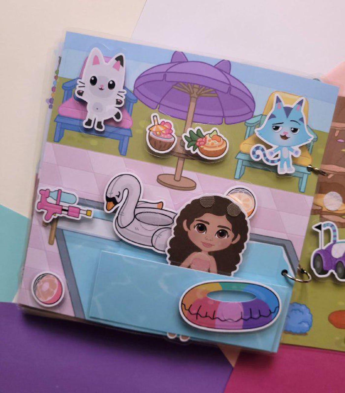 Gabby Dollhouse, Busy Book German, Playbook for Children, Montessori