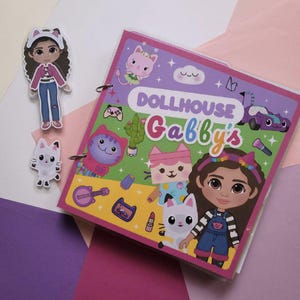 Gabby Dollhouse, Casa delle bambole, Gatti, Libro di attività in tedesco, Libro di gioco per bambini, Libro di sviluppo Montessori