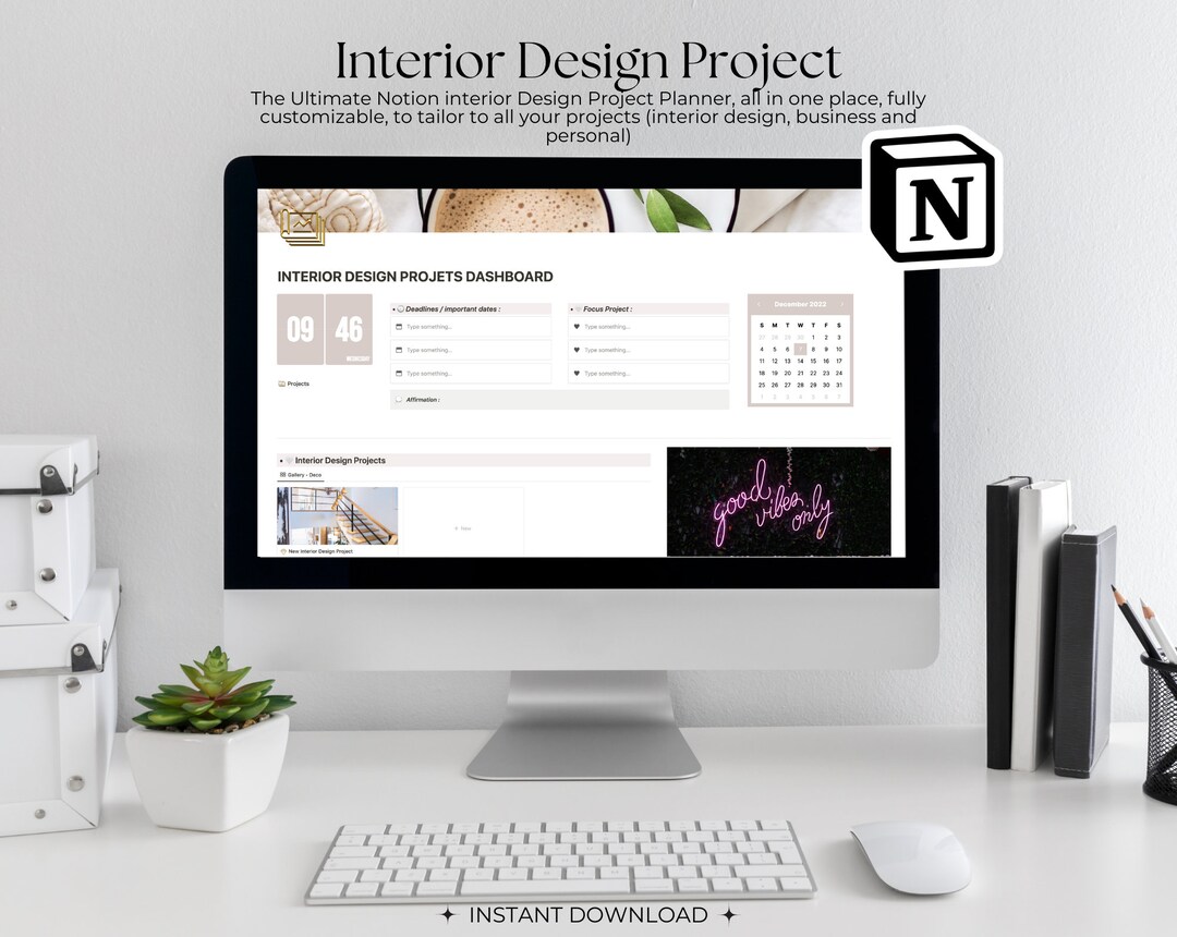 Notion Interior Design Planner Template | Notion Template | Digital ...