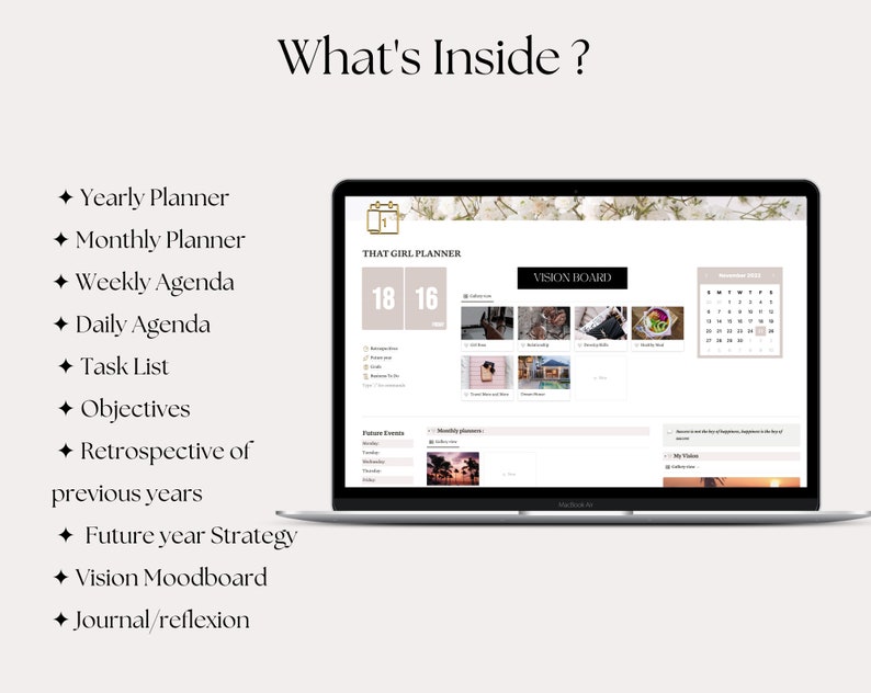 That Girl Life Planner Personal Planner Notion Template Etsy