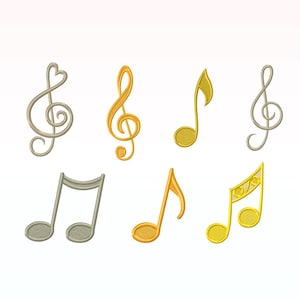 Music Note embroidery design bundle - Music Instruments monogram embroidery designs machine embroidery pattern - ring tone embroidery file
