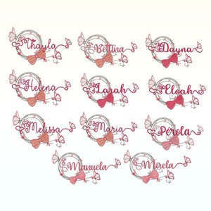 Floral Saying frame embroidery design bundle - Wreath Saying embroidery designs machine embroidery pattern - butterfly names embroidery file