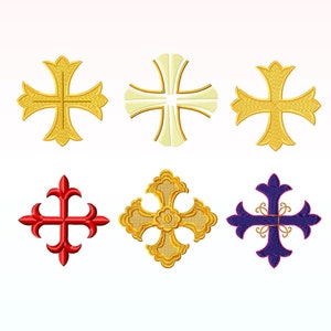 6+ Cross embroidery design bundle - Floral Cross Monogram embroidery designs machine embroidery pattern-Cross Motif applique embroidery file