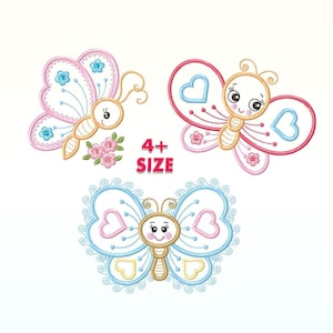 Cute Bee embroidery design bundle - Butterfly Applique embroidery designs machine embroidery pattern- insect embroidery file-baby embroidery