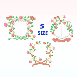 Butterfly Floral Batch embroidery design bundle - Floral Frame embroidery designs machine embroidery pattern - laurel Wreath embroidery file