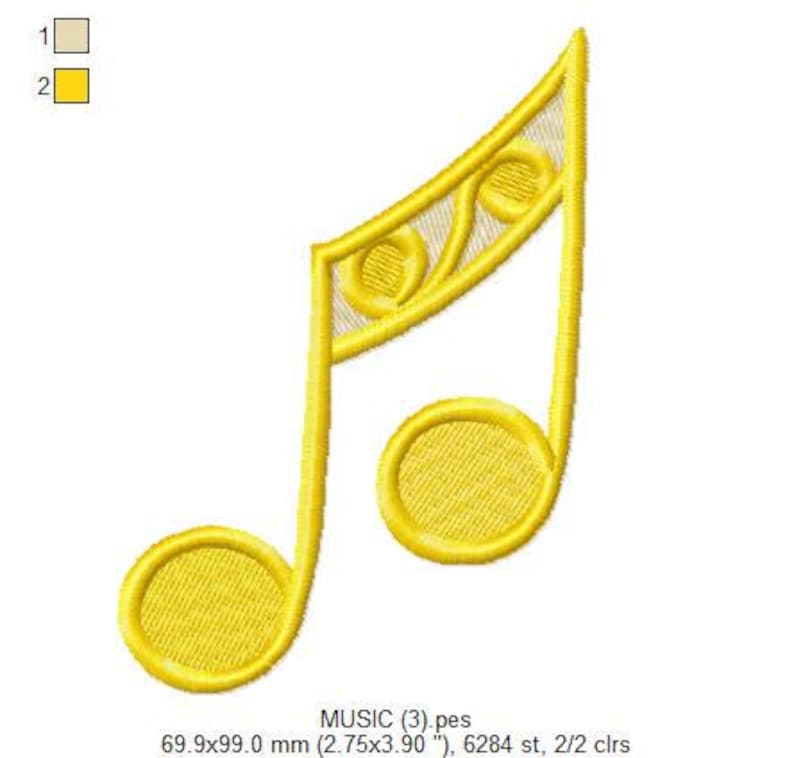 Music Note Embroidery Design Bundle - Music Instruments Monogram ...