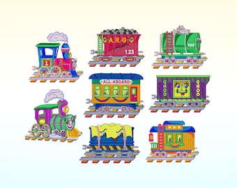 choo choo Engine embroidery design bundle - Trains embroidery designs machine embroidery pattern - baby embroidery file-transport embroidery