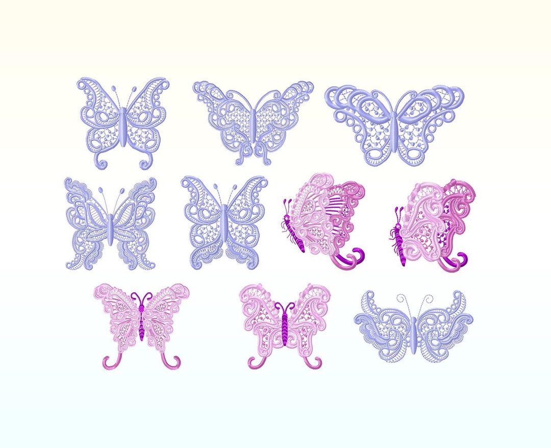 Free Standing Lace Butterfly Embroidery Design Bundle - Bee FSL ...