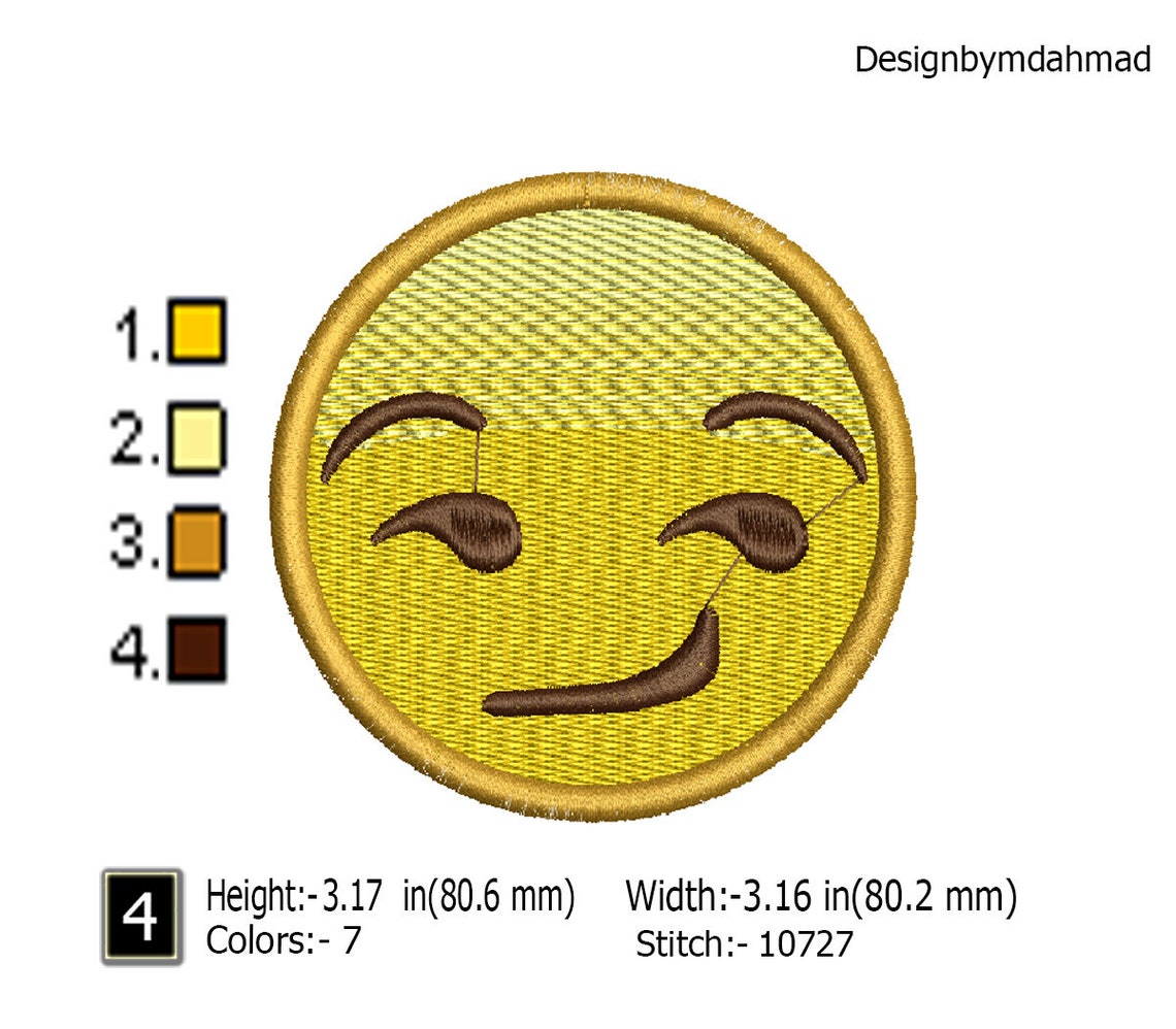 Buy 8 Types Emoji Embroidery Design Set Emoticon Machine Embroidery