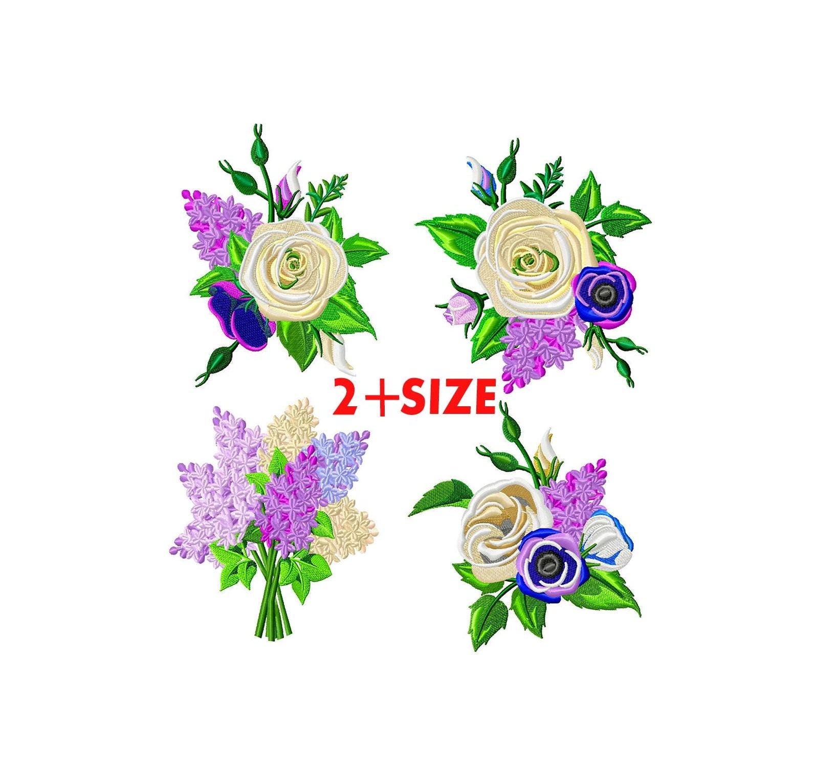 4+ Lavender Embroidery Design Bundle - Flower Floral Botanical ...