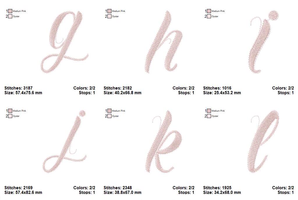 Cursive Crochet Patterns Cursive Alphabet Embroidery Design Bundle - Cursive Font Embroidery ...