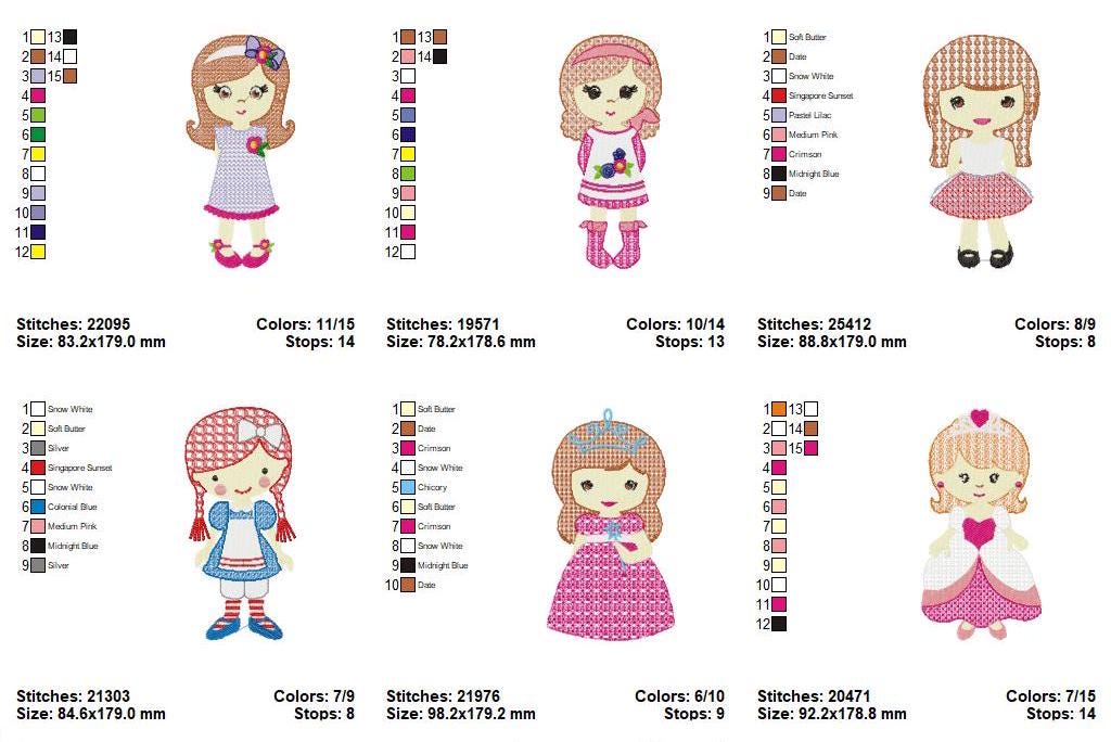 Baby Princess Embroidery Design Bundle - Baby Girl Embroidery Designs ...