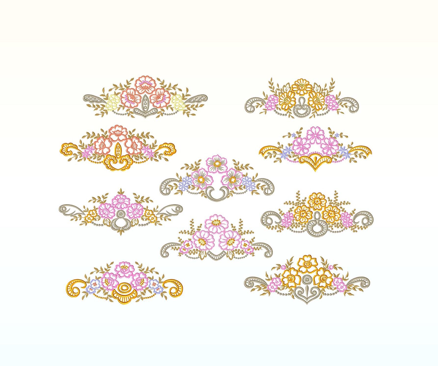 Craft Ricamo Rilievo Toppe Pizzo Floreale Con Fiori Di Prugna - Set 2 Pezzi  Ricamo Veneziano Toppe Pizzo Floreale Fiori Prugna Ricamo Applicazioni, image size:1785x1493