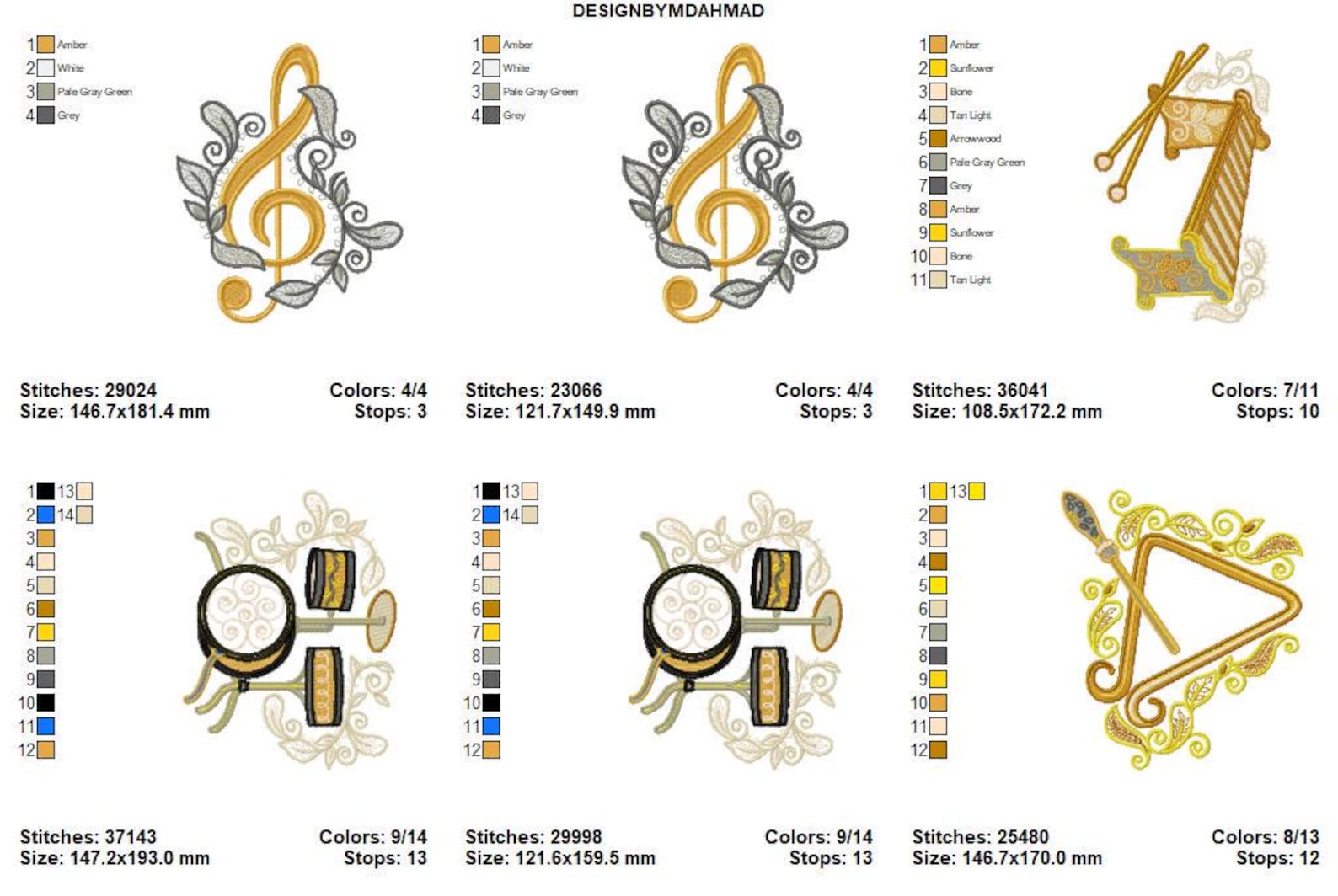 Embriodry Instruments Musical Instrument Embroidery Design Bundle - Drum Embroidery Designs ...