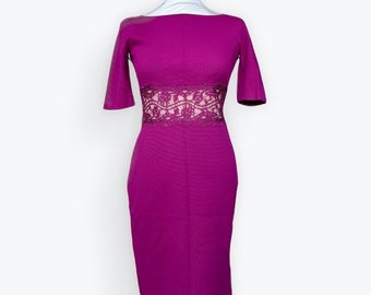 vera wang lavender label cocktail dress Colorblock Pattern Mini Dress