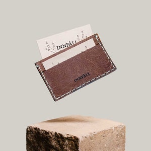Porta carte in pelle marrone, portafoglio in pelle marrone, portafoglio piccolo, piccolo porta carte marrone, portafoglio in pelle, pelletteria, custodia per carte