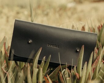 Leather Black Wallet, Leather Wallet, Wallet For Women, Iphone Wallet, Large Leather Wallet, Leather Black Wallet