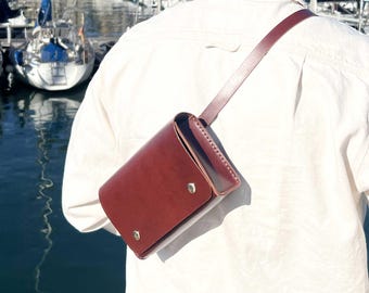 NomadPack – Handgefertigte Ledergürteltasche | Unisex und minimalistisch | Naturleder | Urbaner Stil | Für Alltag & Reisen