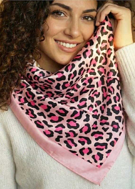 Pink Animals Silky Scarf   Seagulls Pink Silk Square Scarf | Animal Scarves | Alynn main image 4