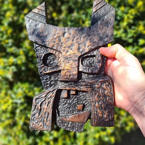 Vintage metal Devil, Handmade Devil, Collectible Devil, Wall Hanging Satan, Handmade unique Cute Devil, cheerful Devil, 1980s, Demon face