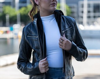 Leather Jacket Hood - Etsy Ireland