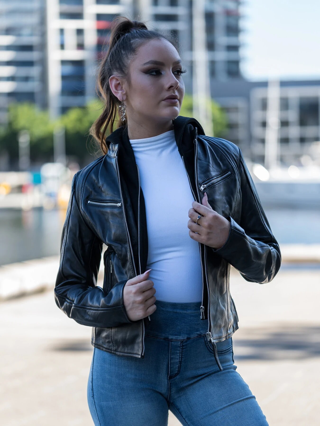Leather Jacket Women Vintage - Etsy UK