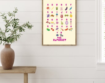 Impression numérique du poster de l'alphabet