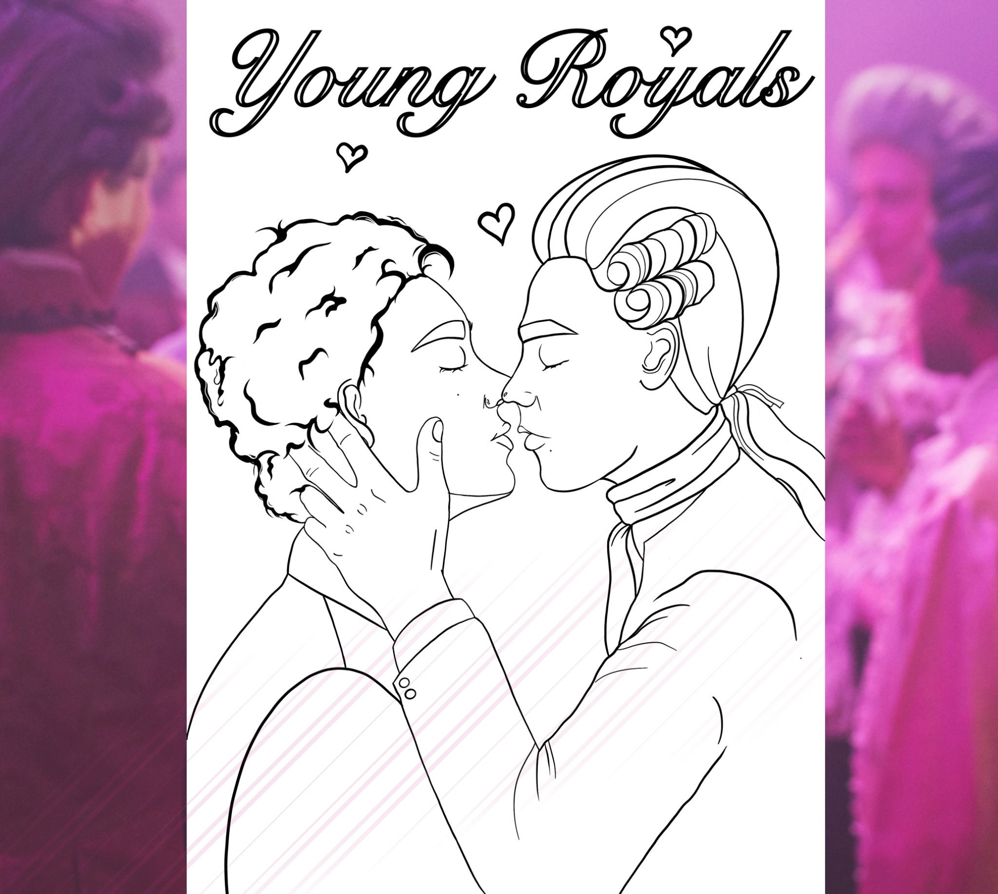 Young Royals Young Royals Coloring Page Edvin Ryding Omar Rudberg