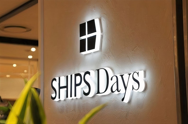 Personalized Light up Logo Outdoor Sign 3D Business Sign Etsy