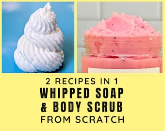 DIY Foaming Body Scrub & Whipped Soap Base Recipe from scratch / Make your own Stephenson Dupe / Easy for Beginners / PDF e-book