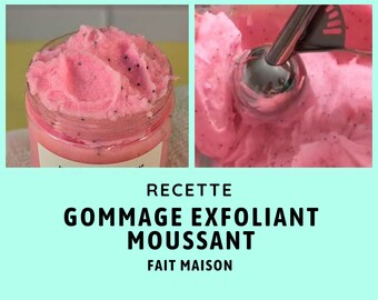 Recette DIY Gommage corporel exfoliant & moussant au sucre / fait maison / Facile pour les débutants / Fichier PDF étape par étape