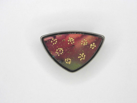 Three different vintage brooches, triangular with… - image 6