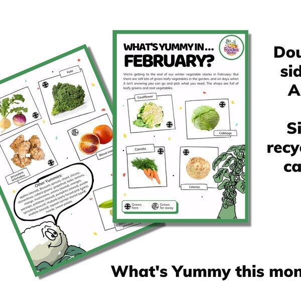 Seasonal Food Chart Uk Etsy UK