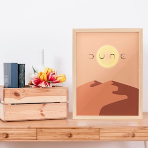 Dune Poster, Arrakis Desert Planet Movies Cover Photo Printable, Print Wall Decor, Dune Poster Print Art. Fantasy Science Wall Decor
