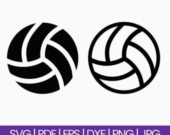 Sporty Volleyball Vector - Digital Design Files for Crafting - Pdf, Eps, Jpg Included
