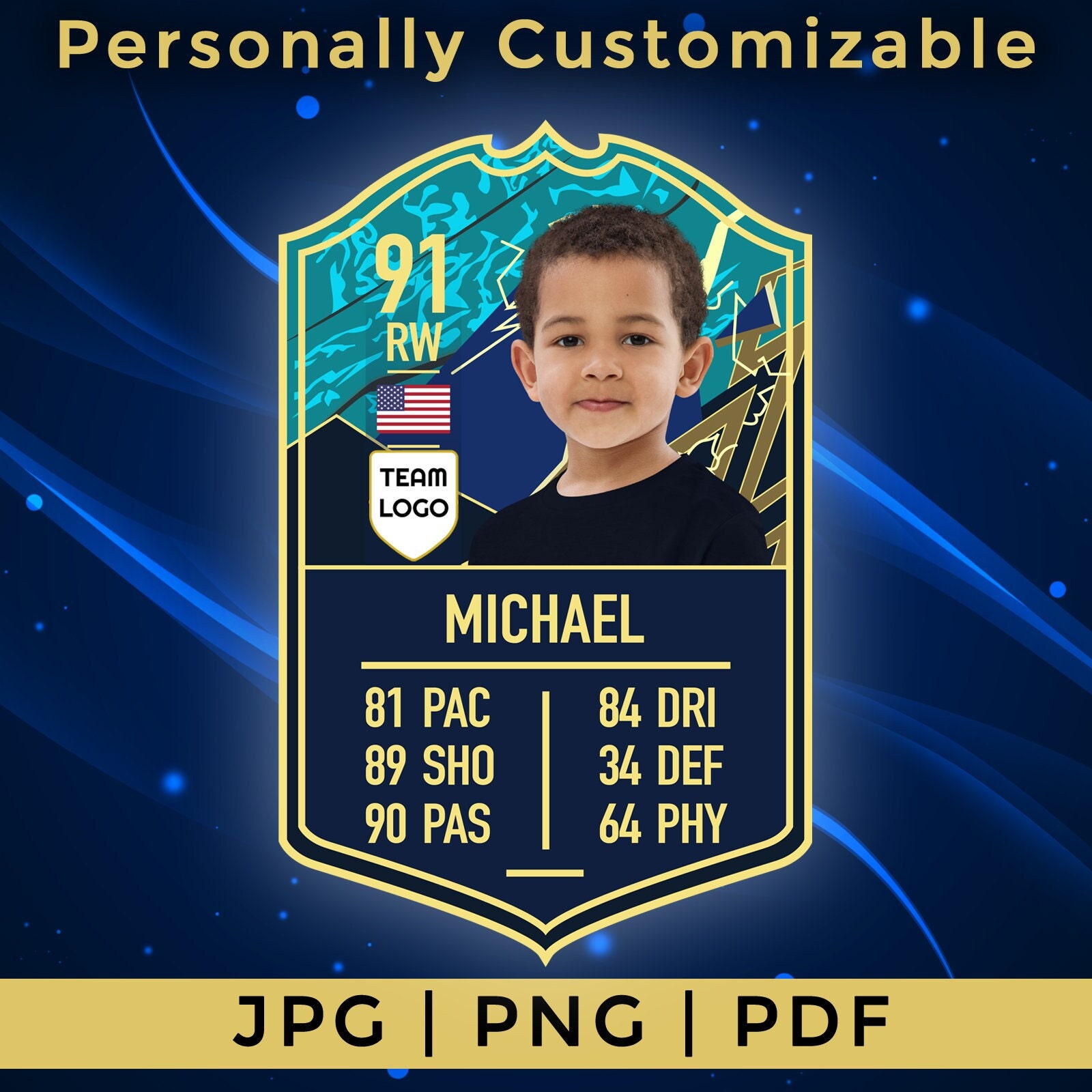 Personalised FIFA 20 Ultimate Team Card FUT Poster - Custom FUT Print —  CEED Design