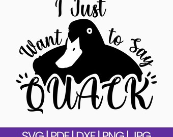 Duck "Quack" Svg File: High-Resolution Design (Digital File)