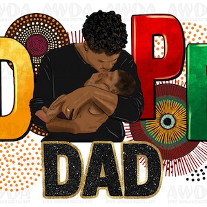 Dope black dad png sublimation design download, Father&#39;s Day png, afro American png, afro dad png, afro png, sublimate designs download