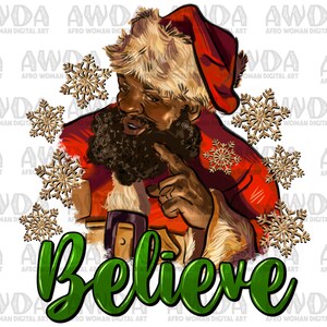 Geloof Black Santa Png Sublimation Design, Christmas Santa Png, Afro Santa Png, Merry Christmas Png, Santa Claus Png, Digitale Download