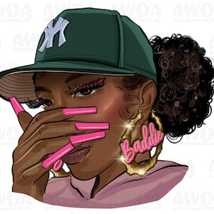 Black girl baddie png sublimation design download, afro woman png, black queen png, black woman png, afro png, sublimate designs download