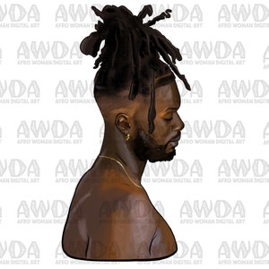 Black man with locs png sublimation design download, afro american png, afro png, afro man png, black people png, sublimate designs download