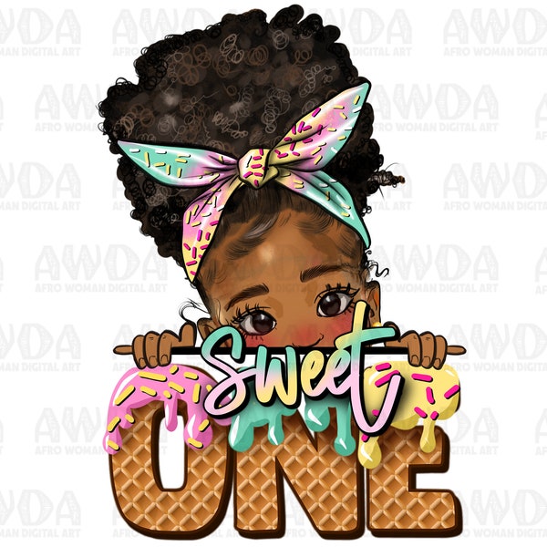 Sweet one peekaboo girl png sublimation design download, afro girl png, afro american girl png, cute afro png, sublimate designs download