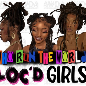 Loc&#39;d women black girl magic png sublimation design download, afro women png, Juneteenth png, afro locs png, sublimate designs download