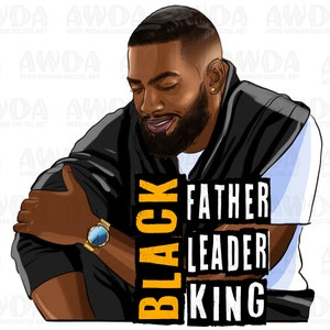Schwarzer Vater png Sublimation Design herunterladen, Vatertag png, Afro-Amerikaner png, Afro-Mann png, afro png, sublimieren Designs herunterladen