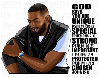 God says you are black man png sublimation design download, afro American png, afro man png, black people png, afro png, sublimate download